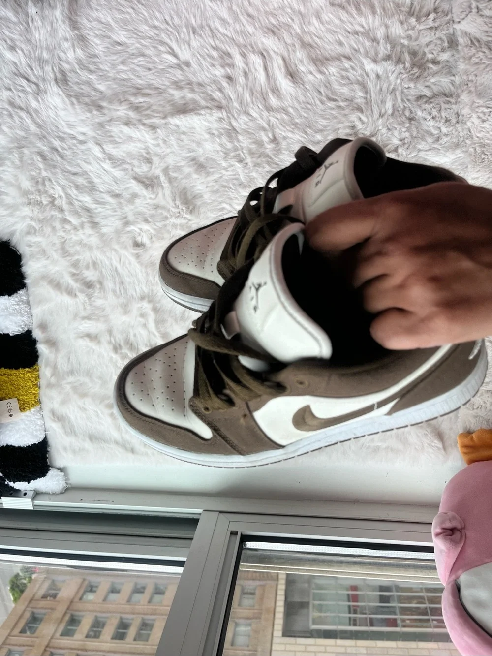 Nike Air Jordan Low Top Sneakers - White & Brown